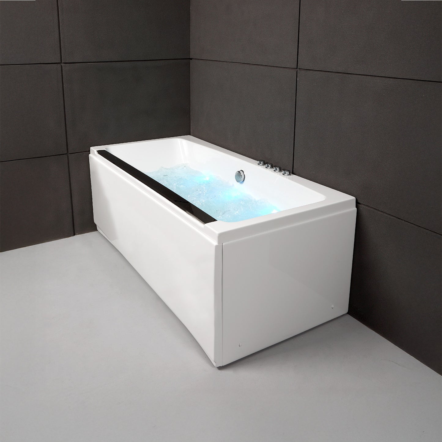 Baignoire balnéo rectangulaire blanche 170 cm Maya Wave / Rectangular whirlpool bathtub white 170 cm Maya Wave / Bañera de hidromasaje rectangular blanca 170 cm Maya Wave / Vasca idromassaggio rettangolare blanco 170 cm Maya Wave / Rechthoekig bubbelbad wit 170 cm Maya Wave