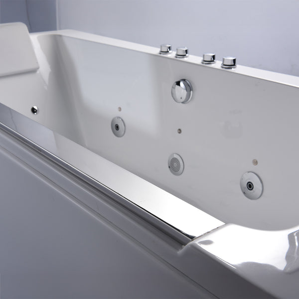 Baignoire balnéo rectangulaire blanche 170 cm Maya Wave / Rectangular whirlpool bathtub white 170 cm Maya Wave / Bañera de hidromasaje rectangular blanca 170 cm Maya Wave / Vasca idromassaggio rettangolare blanco 170 cm Maya Wave / Rechthoekig bubbelbad wit 170 cm Maya Wave