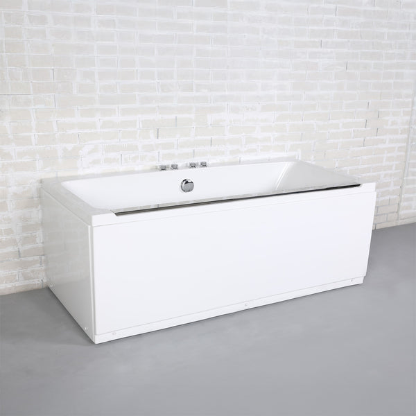 Baignoire balnéo rectangulaire blanche 170 cm Maya Wave / Rectangular whirlpool bathtub white 170 cm Maya Wave / Bañera de hidromasaje rectangular blanca 170 cm Maya Wave / Vasca idromassaggio rettangolare blanco 170 cm Maya Wave / Rechthoekig bubbelbad wit 170 cm Maya Wave