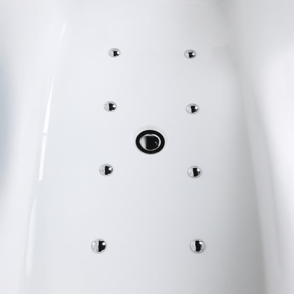 Baignoire balnéo rectangulaire blanche 170 cm Maya Wave / Rectangular whirlpool bathtub white 170 cm Maya Wave / Bañera de hidromasaje rectangular blanca 170 cm Maya Wave / Vasca idromassaggio rettangolare blanco 170 cm Maya Wave / Rechthoekig bubbelbad wit 170 cm Maya Wave