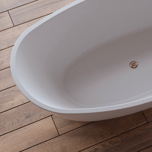 Baignoire îlot ovale blanche 170 cm Neroon 2.0 / Oval freestanding white bathtub 170 cm Neroon 2.0 / Bañera exenta oval blanca 170 cm Neroon 2.0 / Vasca freestanding ovale bianca 170 cm Neroon 2.0 / Ovale vrijstaand bad wit 170 cm Neroon 2.0
