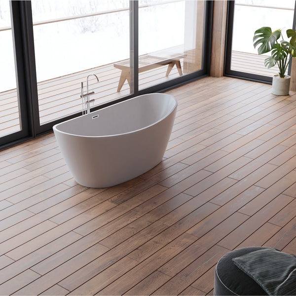 Baignoire îlot ovale blanche 170 cm Neroon 2.0 / Oval freestanding white bathtub 170 cm Neroon 2.0 / Bañera exenta oval blanca 170 cm Neroon 2.0 / Vasca freestanding ovale bianca 170 cm Neroon 2.0 / Ovale vrijstaand bad wit 170 cm Neroon 2.0