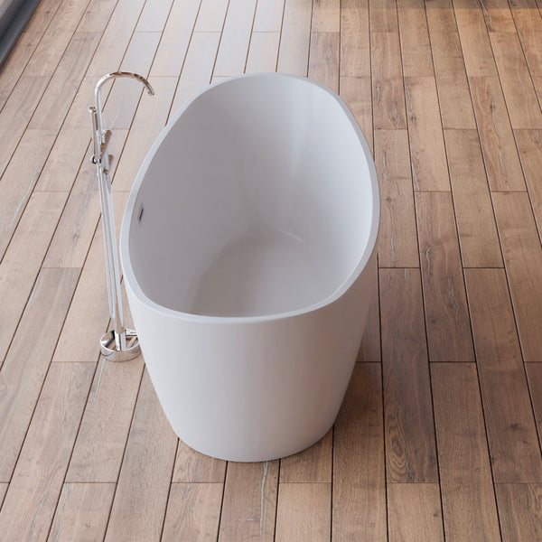 Baignoire îlot ovale blanche 170 cm Neroon 2.0 / Oval freestanding white bathtub 170 cm Neroon 2.0 / Bañera exenta oval blanca 170 cm Neroon 2.0 / Vasca freestanding ovale bianca 170 cm Neroon 2.0 / Ovale vrijstaand bad wit 170 cm Neroon 2.0