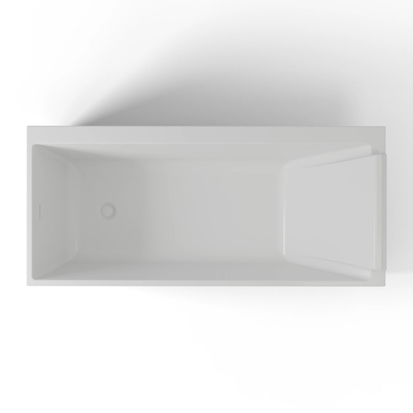 Baignoire semi-îlot murale d’angle Quantum 170 cm noire Spalina version droite – vue produit
