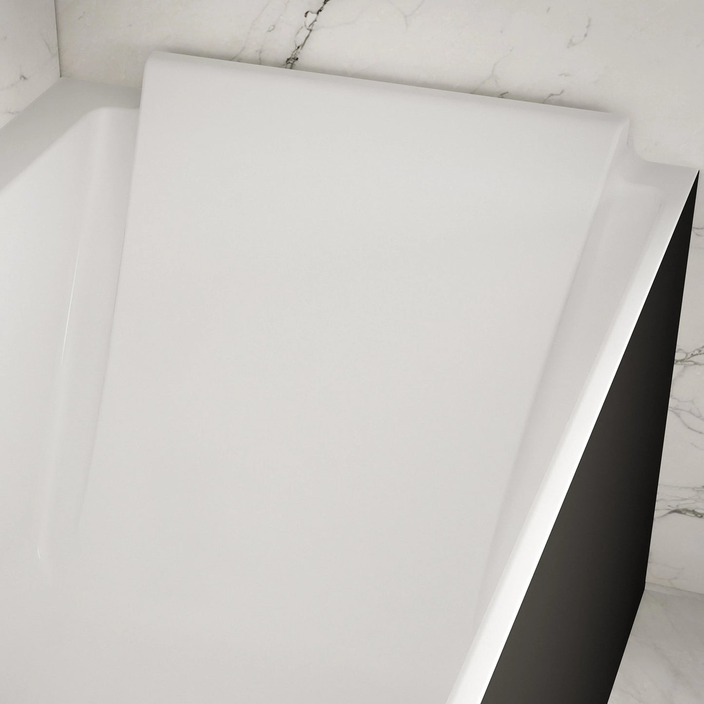 Baignoire semi-îlot murale d’angle Quantum 170 cm noire Spalina version droite – vue produit