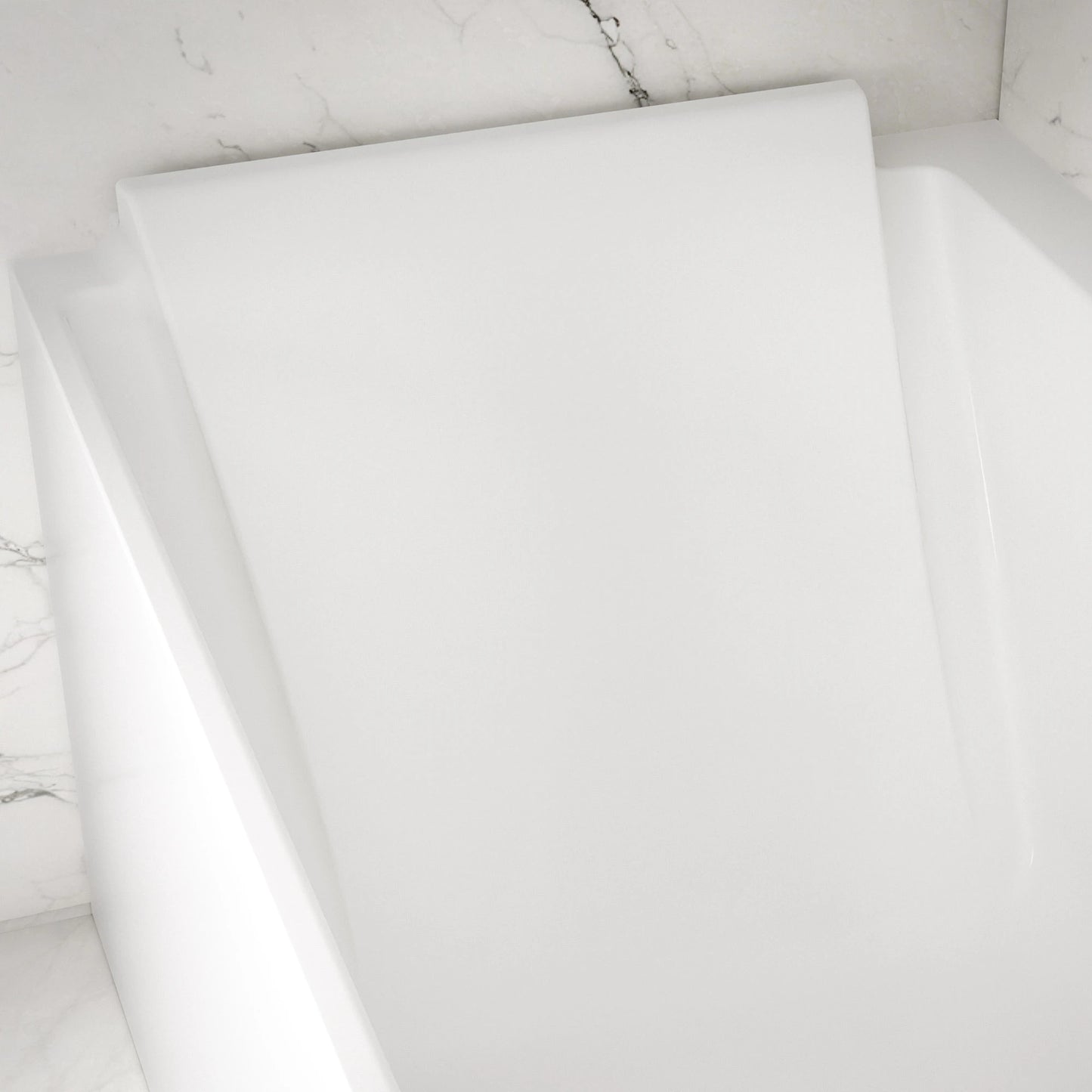 Baignoire semi-îlot murale d’angle Quantum 170 cm blanche Spalina version gauche – vue produit