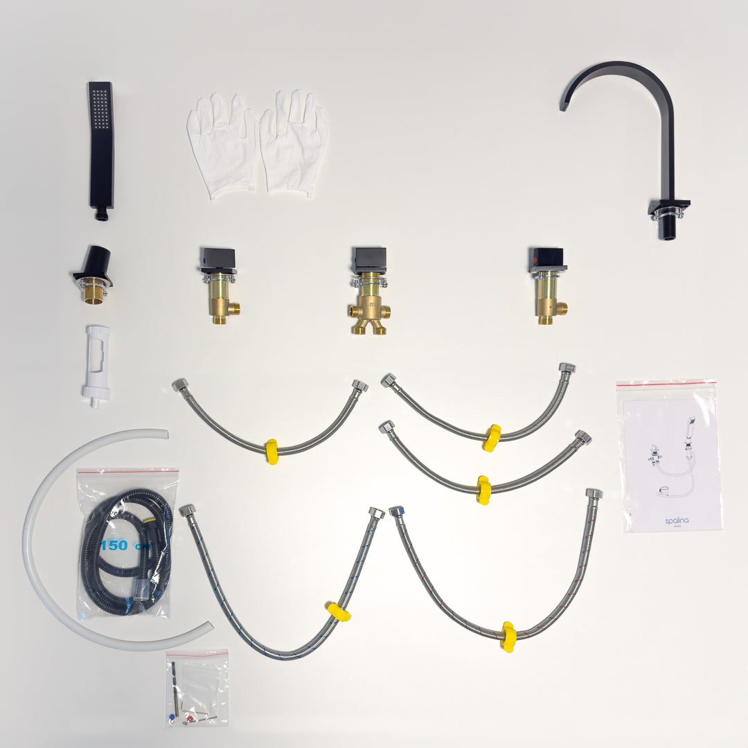 Robinetterie de baignoire Infinite noire mate