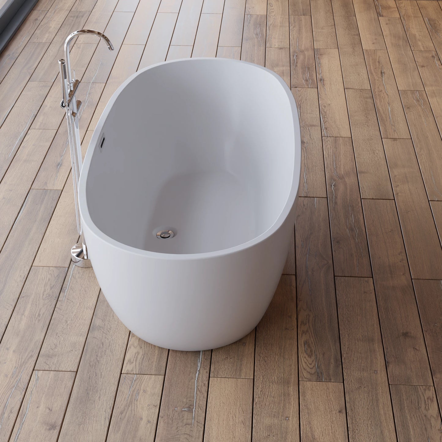 Baignoire îlot ovale Samba 160 cm blanche Spalina – vue produit