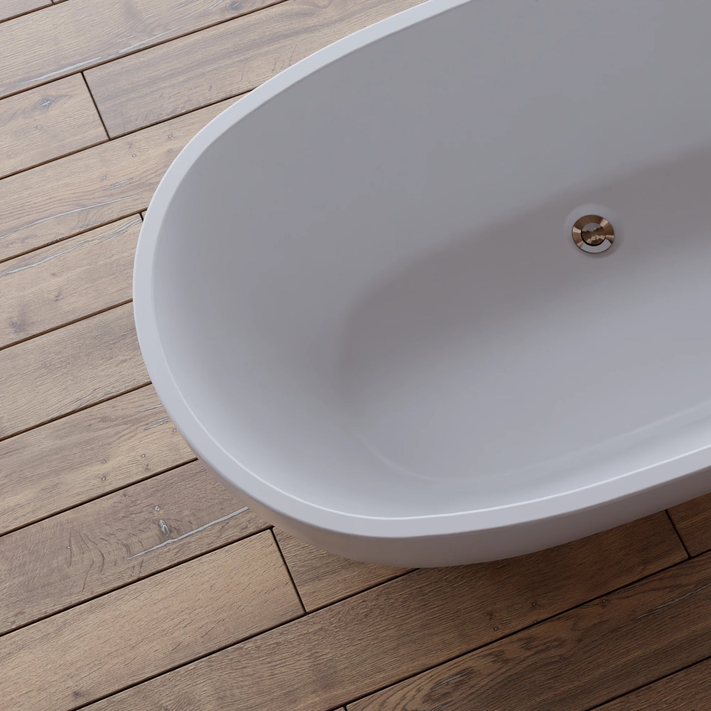 Baignoire îlot ovale Samba 160 cm blanche Spalina – vue produit