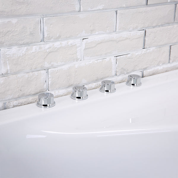 Baignoire balnéo d’angle blanche 140 cm Selonia Wave / Classic whirlpool corner bathtub white 140 cm Selonia Wave / Bañera de hidromasaje esquinera clásica blanco 140 cm Selonia Wave / Vasca idromassaggio angolare bianco 140 cm Selonia Wave / Klassiek hoekbubbelbad wit 140 cm Selonia Wave