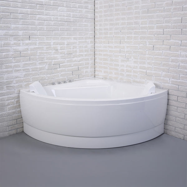 Baignoire balnéo d’angle blanche 140 cm Selonia Wave / Classic whirlpool corner bathtub white 140 cm Selonia Wave / Bañera de hidromasaje esquinera clásica blanco 140 cm Selonia Wave / Vasca idromassaggio angolare bianco 140 cm Selonia Wave / Klassiek hoekbubbelbad wit 140 cm Selonia Wave