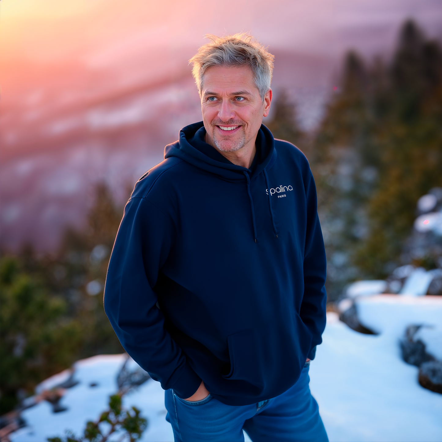 Pull à capuche - Navy