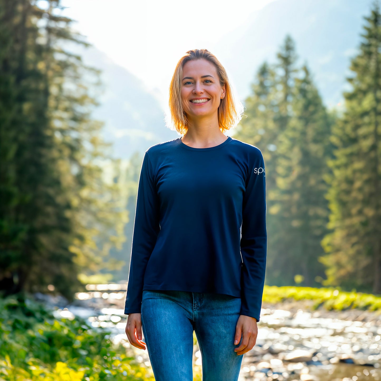 T-Shirt à manche longue Navy - Femme