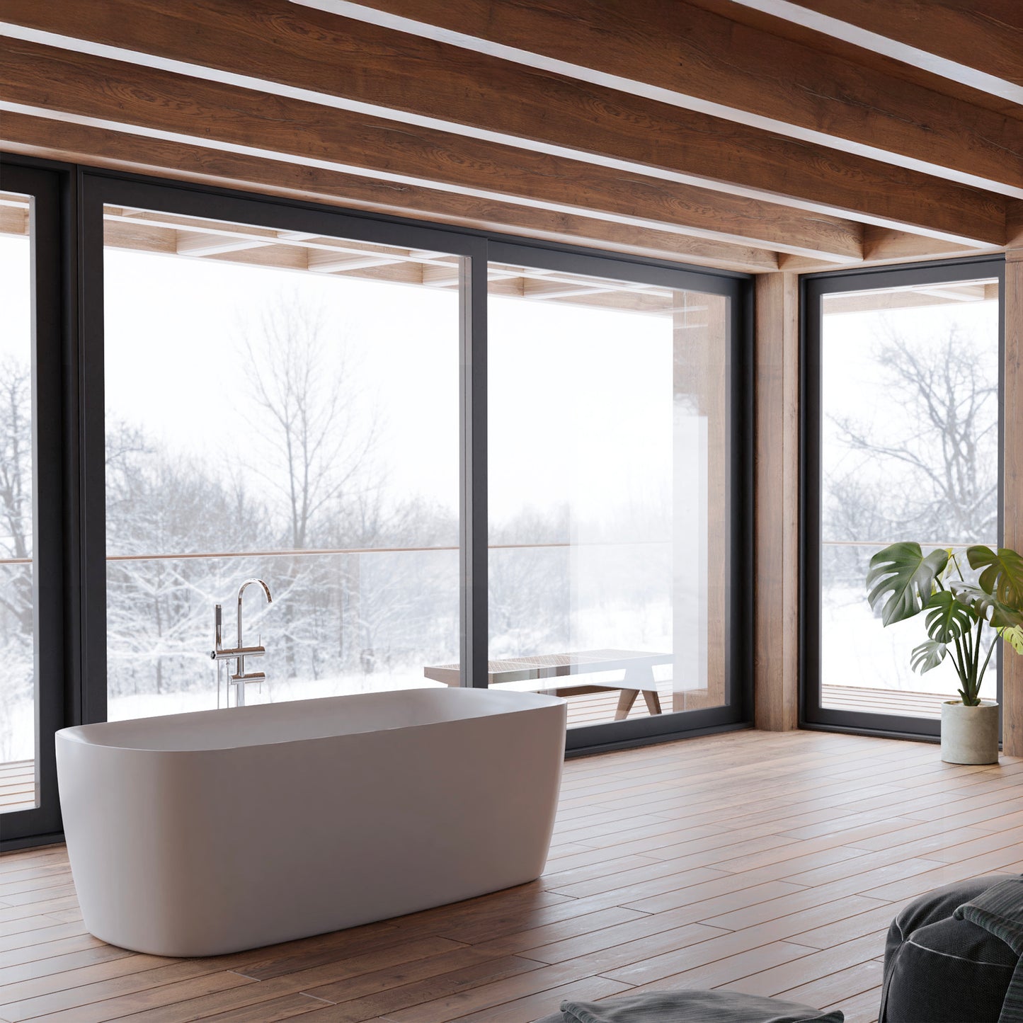 Baignoire îlot ovale blanche 170 cm Swing / Oval freestanding white bathtub 170 cm Swing / Bañera exenta oval blanca 170 cm Swing / Vasca freestanding ovale bianca 170 cm Swing / Ovale vrijstaand bad wit 170 cm Swing