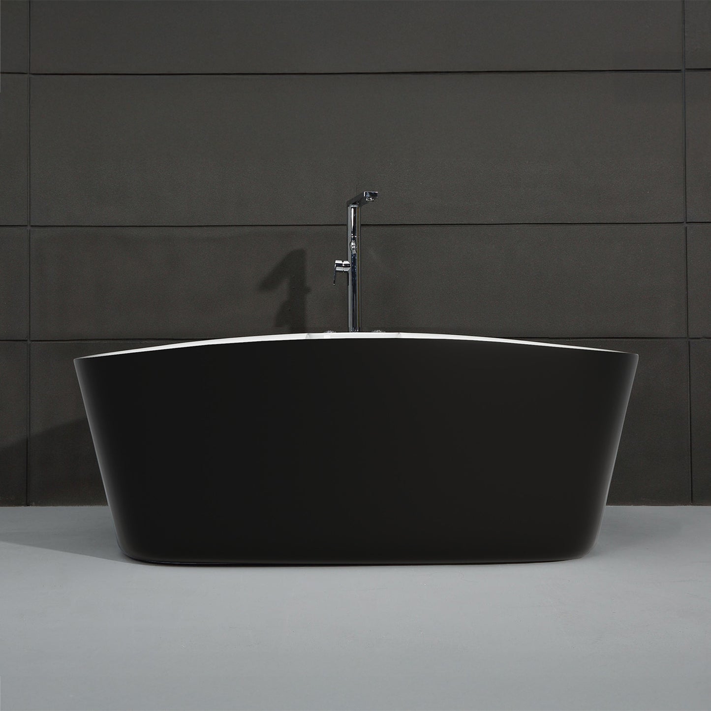 Baignoire balnéo îlot noire 170 cm Tao black Bulle / Freestanding whirlpool bathub black 170 cm Tao black Bulle / Bañera de hidromasaje exenta negro 170 cm Tao black Bulle / Vasca freestanding idromassaggio nera 170 cm Tao black Bulle / Vrijstaand bubbelbad zwart 170 cm Tao black Bulle