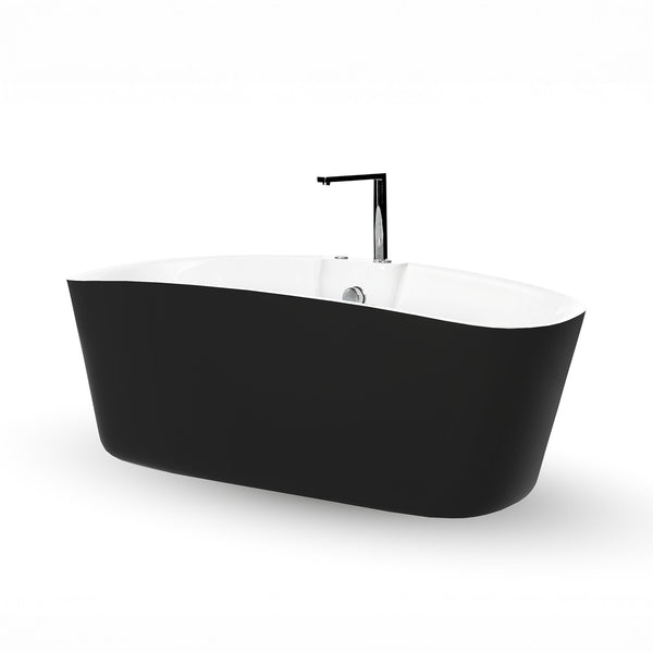Baignoire balnéo îlot noire 170 cm Tao black Bulle / Freestanding whirlpool bathub black 170 cm Tao black Bulle / Bañera de hidromasaje exenta negro 170 cm Tao black Bulle / Vasca freestanding idromassaggio nera 170 cm Tao black Bulle / Vrijstaand bubbelbad zwart 170 cm Tao black Bulle
