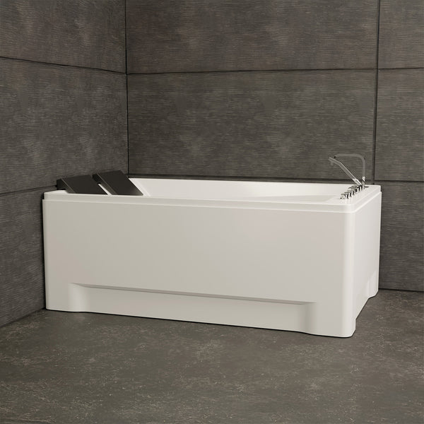Baignoire balnéo d’angle deux personnes blanche et noire 180 cm Tonsay duo Jets / Two-person corner whirlpool bathtub white and black 180 cm Tonsay duo Jets / Bañera de hidromasaje de esquina para dos personas blanco y negro 180 cm Tonsay duo Jets / Vasca idromassaggio angolare per due persone bianca e nera 180 cm Tonsay duo Jets / Tweepersoons hoekwhirlpool wit en zwart 180 cm Tonsay duo Jets