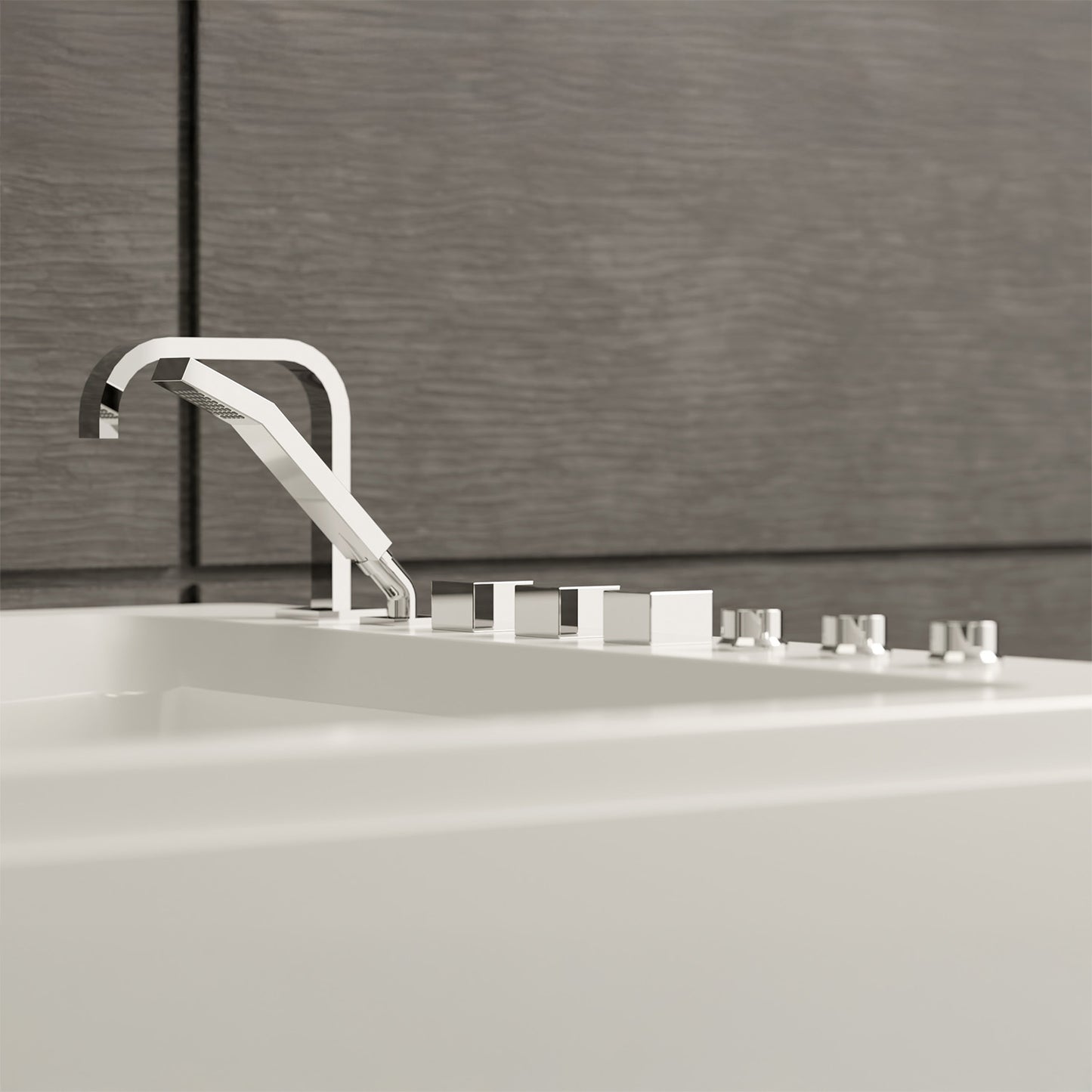 Baignoire balnéo d’angle deux personnes blanche et noire 180 cm Tonsay duo Jets / Two-person corner whirlpool bathtub white and black 180 cm Tonsay duo Jets / Bañera de hidromasaje de esquina para dos personas blanco y negro 180 cm Tonsay duo Jets / Vasca idromassaggio angolare per due persone bianca e nera 180 cm Tonsay duo Jets / Tweepersoons hoekwhirlpool wit en zwart 180 cm Tonsay duo Jets