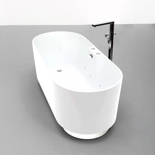 Baignoire à bulles îlot blanche 175 cm Ukio white Bulle / Freestanding whirlpool bathtub white 175 cm Ukio white Bulle / Bañera hidromasaje en isla blanco 175 cm Ukio white Bulle / Vasca idromassaggio bianco 175 cm Ukio white Bulle / Vrijstaand bubbelbad wit 175 cm Ukio white Bulle