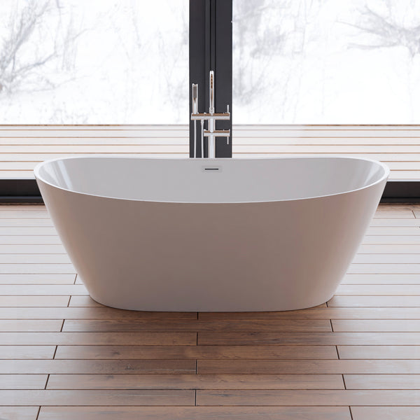 Baignoire îlot ovale blanche 170 cm Venecia / Oval freestanding white bathtub 170 cm Venecia / Bañera exenta oval blanca 170 cm Venecia / Vasca freestanding ovale bianca 170 cm Venecia / Ovale vrijstaand bad wit 170 cm Venecia