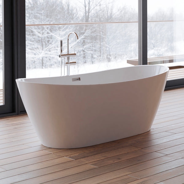 Baignoire îlot ovale blanche 170 cm Venecia / Oval freestanding white bathtub 170 cm Venecia / Bañera exenta oval blanca 170 cm Venecia / Vasca freestanding ovale bianca 170 cm Venecia / Ovale vrijstaand bad wit 170 cm Venecia