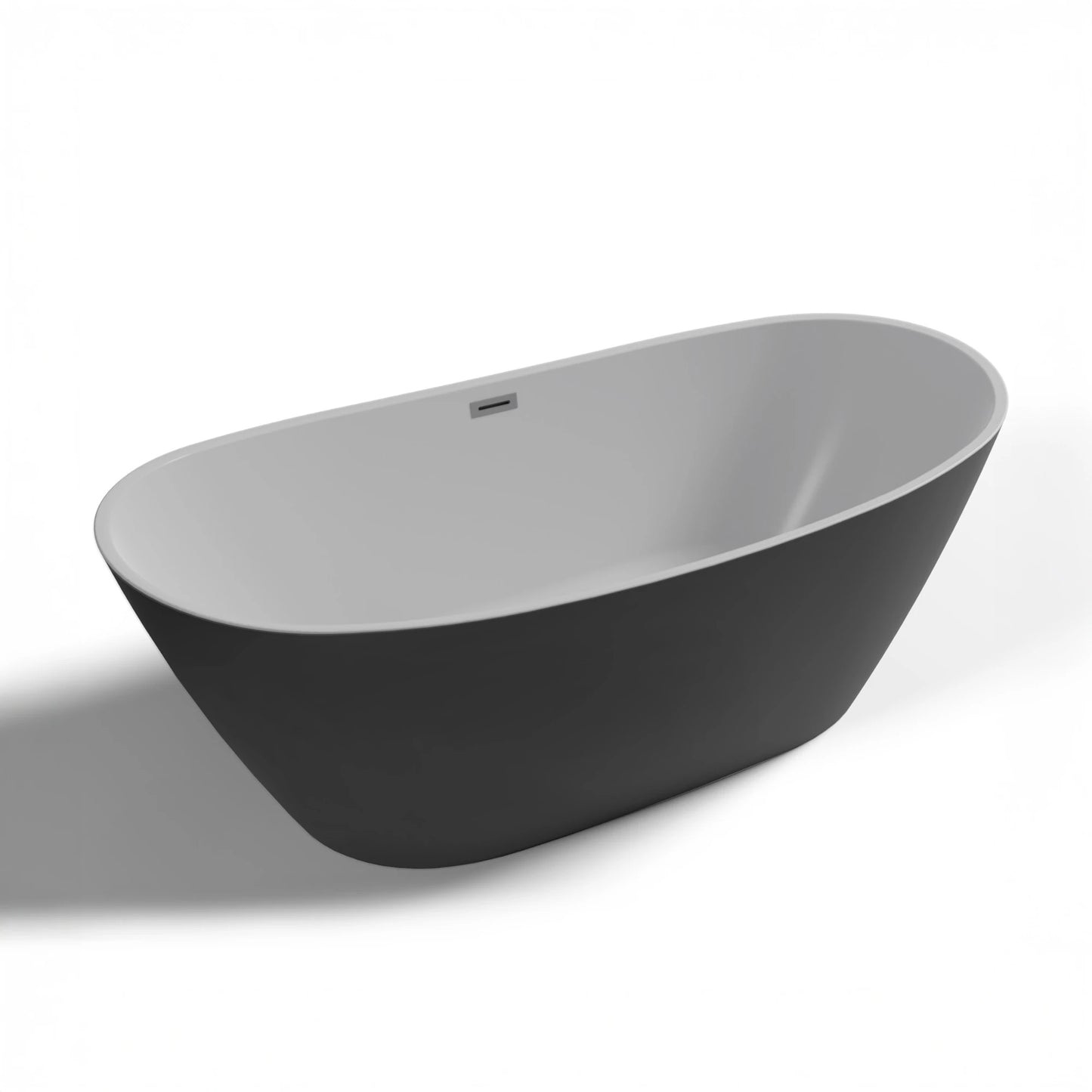 Baignoire îlot ovale Venecia 170 cm noire Spalina – vue produit