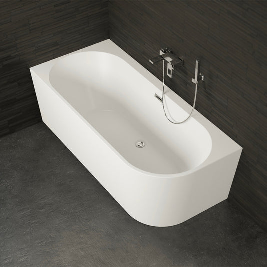 Baignoire semi-îlot Capri 170 gauche blanche Spalina
