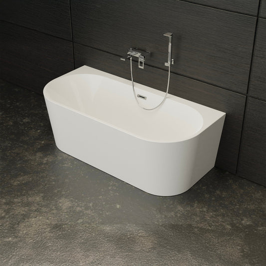 Baignoire semi-îlot murale Naos 170 blanche Spalina
