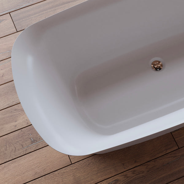 Baignoire îlot rectangulaire blanche 170 cm Bliss / Freestanding rectangular white bathtub 170 cm Bliss / Bañera exenta rectangular blanca 170 cm Bliss / Vasca freestanding rettangolare bianca 170 cm Bliss / Vrijstaand bad rechthoekig wit 170 cm Bliss