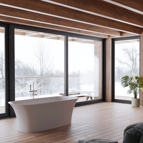 Baignoire îlot rectangulaire blanche 170 cm Bliss / Freestanding rectangular white bathtub 170 cm Bliss / Bañera exenta rectangular blanca 170 cm Bliss / Vasca freestanding rettangolare bianca 170 cm Bliss / Vrijstaand bad rechthoekig wit 170 cm Bliss