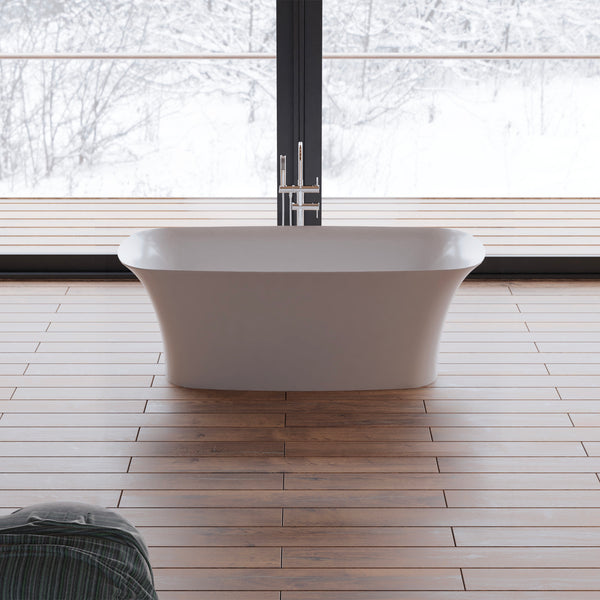Baignoire îlot rectangulaire blanche 170 cm Bliss / Freestanding rectangular white bathtub 170 cm Bliss / Bañera exenta rectangular blanca 170 cm Bliss / Vasca freestanding rettangolare bianca 170 cm Bliss / Vrijstaand bad rechthoekig wit 170 cm Bliss