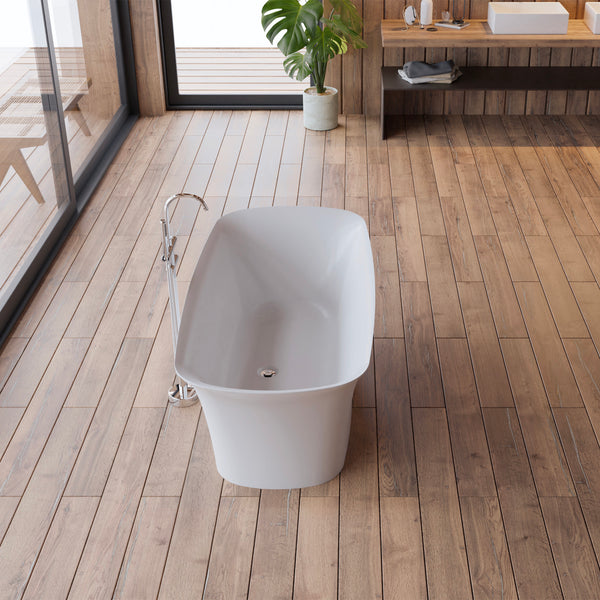 Baignoire îlot rectangulaire blanche 170 cm Bliss / Freestanding rectangular white bathtub 170 cm Bliss / Bañera exenta rectangular blanca 170 cm Bliss / Vasca freestanding rettangolare bianca 170 cm Bliss / Vrijstaand bad rechthoekig wit 170 cm Bliss