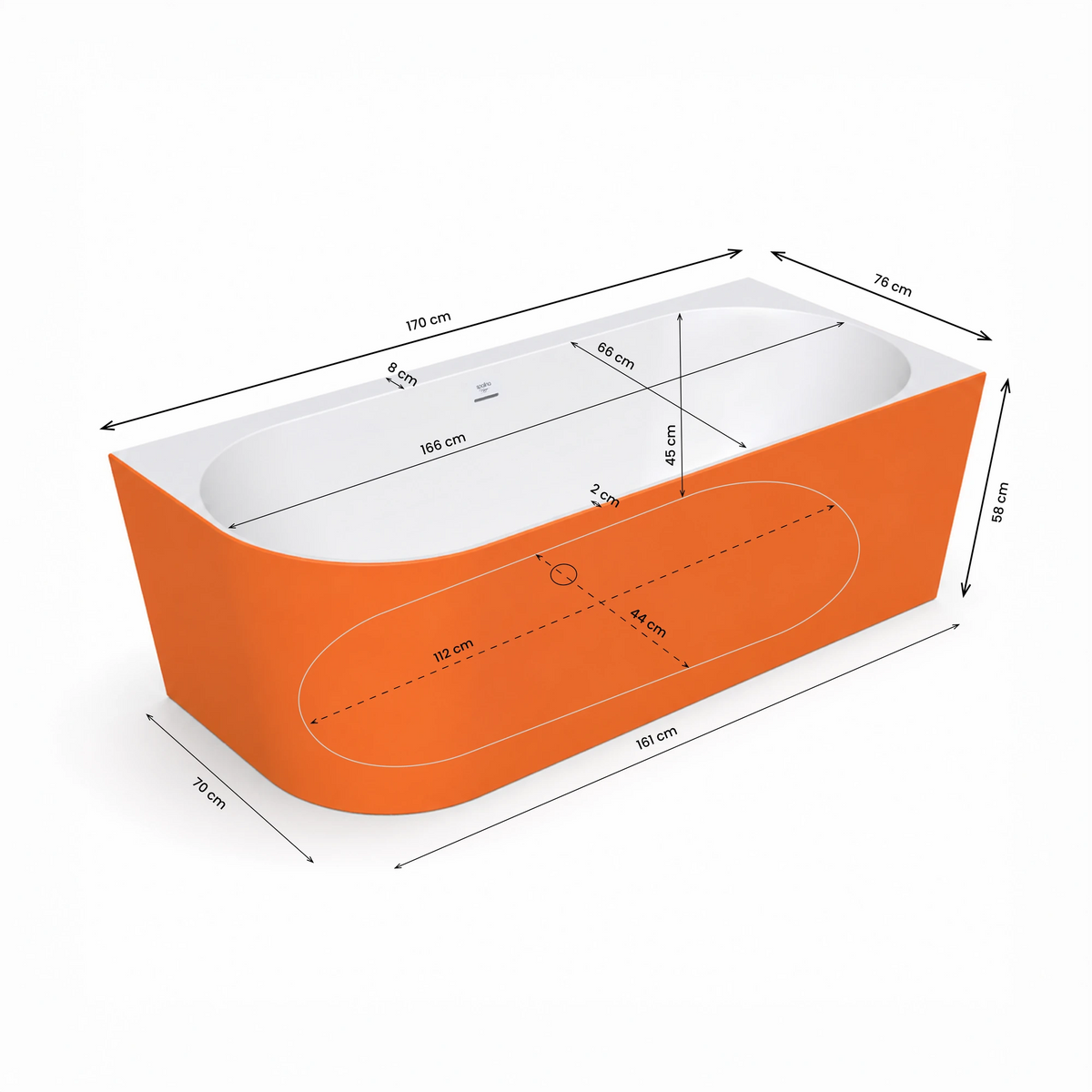 Capri 170 droite orange H
