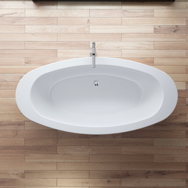 Baignoire îlot ovale blanche 175 cm Cayo / Oval freestanding white bathtub 175 cm Cayo / Bañera exenta oval blanca 175 cm Cayo / Vasca freestanding ovale bianca 175 cm Cayo / Ovale vrijstaand bad wit 175 cm Cayo
