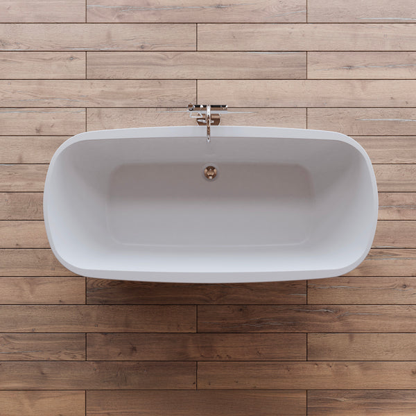 Baignoire îlot rectangulaire blanche 170 cm Dune / Rectangular freestanding white bathtub 170 cm Dune / Bañera exenta rectangular blanco 170 cm Dune / Vasca freestanding rettangolare bianco Dune / Vrijstaand rechthoekig bad wit 170 cm Dune