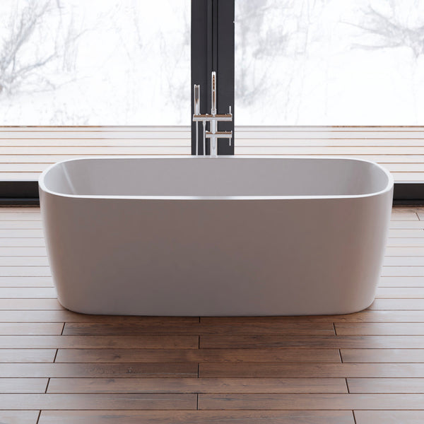 Baignoire îlot rectangulaire blanche 170 cm Dune / Rectangular freestanding white bathtub 170 cm Dune / Bañera exenta rectangular blanco 170 cm Dune / Vasca freestanding rettangolare bianco Dune / Vrijstaand rechthoekig bad wit 170 cm Dune