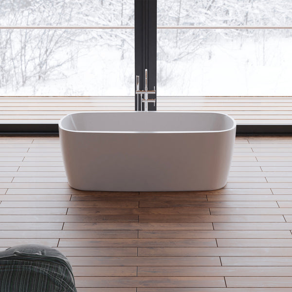 Baignoire îlot rectangulaire blanche 170 cm Dune / Rectangular freestanding white bathtub 170 cm Dune / Bañera exenta rectangular blanco 170 cm Dune / Vasca freestanding rettangolare bianco Dune / Vrijstaand rechthoekig bad wit 170 cm Dune