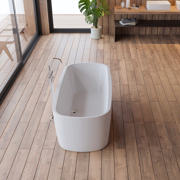 Baignoire îlot rectangulaire blanche 170 cm Dune / Rectangular freestanding white bathtub 170 cm Dune / Bañera exenta rectangular blanco 170 cm Dune / Vasca freestanding rettangolare bianco Dune / Vrijstaand rechthoekig bad wit 170 cm Dune