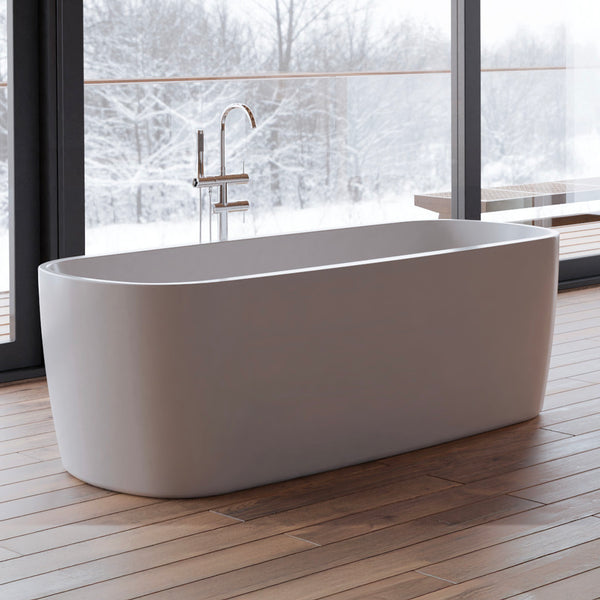 Baignoire îlot rectangulaire blanche 170 cm Dune / Rectangular freestanding white bathtub 170 cm Dune / Bañera exenta rectangular blanco 170 cm Dune / Vasca freestanding rettangolare bianco Dune / Vrijstaand rechthoekig bad wit 170 cm Dune