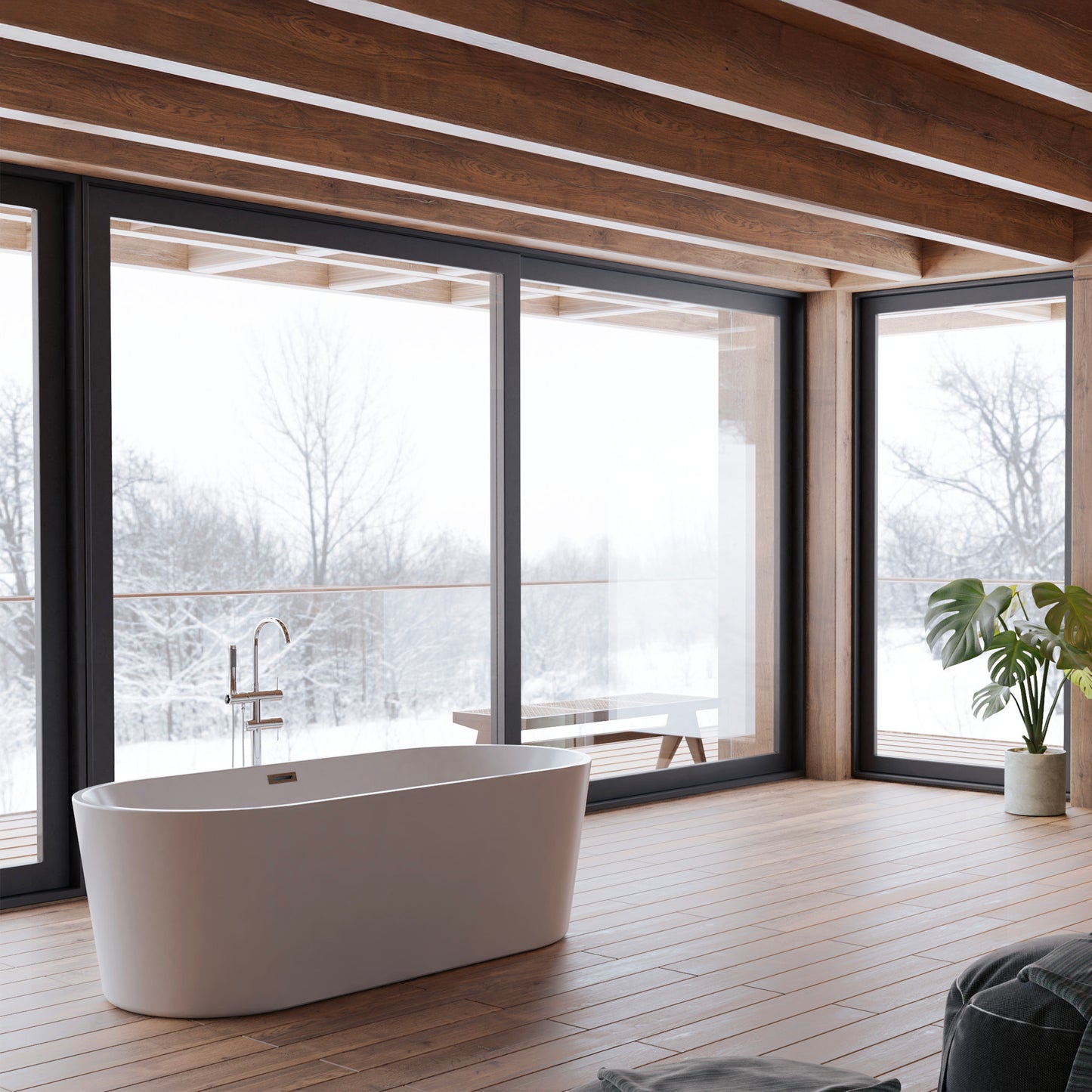 Baignoire îlot ovale blanche 170 cm Jade / Oval freestanding white bathtub 170 cm Jade / Bañera exenta oval blanca 170 cm Jade / Vasca freestanding ovale bianca 170 cm Jade / Ovale vrijstaand bad wit 170 cm Jade