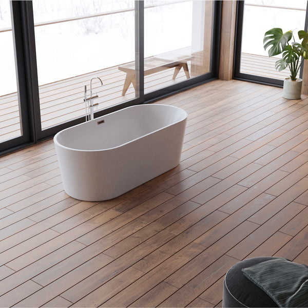 Baignoire îlot ovale blanche 170 cm Jade / Oval freestanding white bathtub 170 cm Jade / Bañera exenta oval blanca 170 cm Jade / Vasca freestanding ovale bianca 170 cm Jade / Ovale vrijstaand bad wit 170 cm Jade