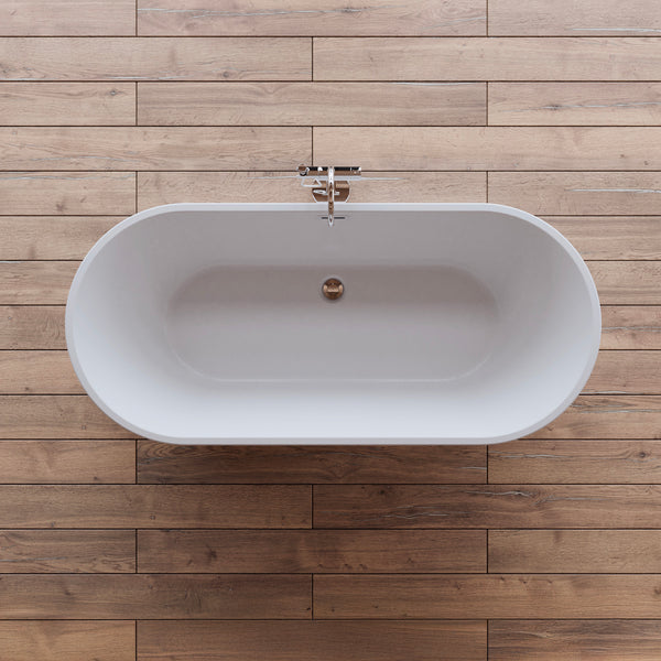 Baignoire îlot ovale blanche 170 cm Jade / Oval freestanding white bathtub 170 cm Jade / Bañera exenta oval blanca 170 cm Jade / Vasca freestanding ovale bianca 170 cm Jade / Ovale vrijstaand bad wit 170 cm Jade