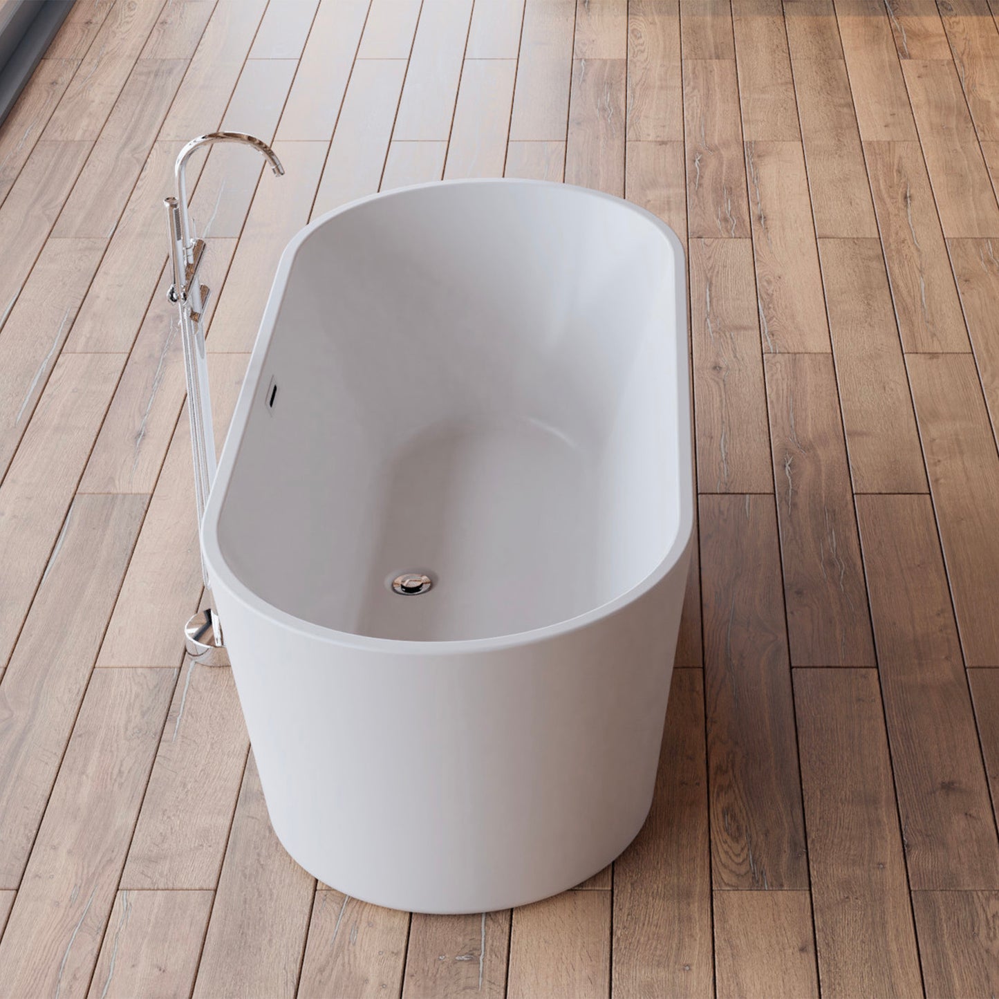 Baignoire îlot ovale blanche 170 cm Jade / Oval freestanding white bathtub 170 cm Jade / Bañera exenta oval blanca 170 cm Jade / Vasca freestanding ovale bianca 170 cm Jade / Ovale vrijstaand bad wit 170 cm Jade