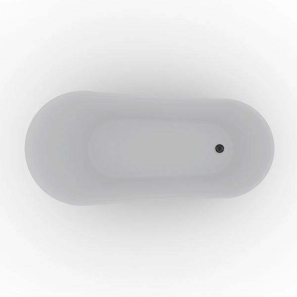 Baignoire îlot ovale Jazz 170 cm blanche Spalina – vue produit