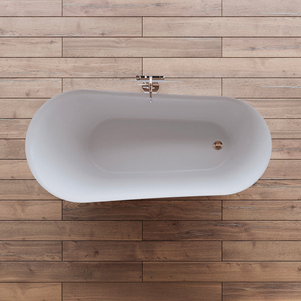 Baignoire îlot ovale blanche 170 cm Jazz / Oval freestanding white bathtub 170 cm Jazz / Bañera exenta oval blanca 170 cm Jazz / Vasca freestanding ovale bianca 170 cm Jazz / Ovale vrijstaand bad wit 170 cm Jazz