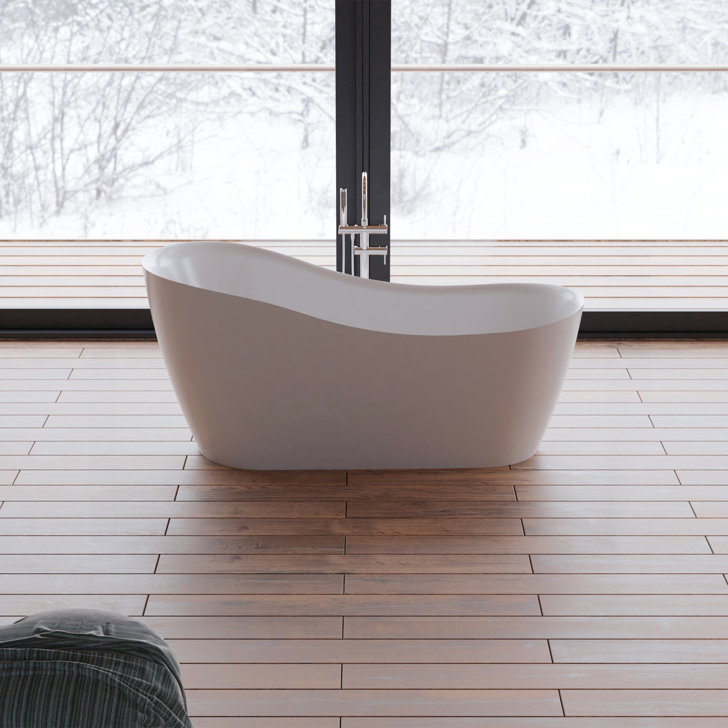Baignoire îlot ovale blanche 170 cm Jazz / Oval freestanding white bathtub 170 cm Jazz / Bañera exenta oval blanca 170 cm Jazz / Vasca freestanding ovale bianca 170 cm Jazz / Ovale vrijstaand bad wit 170 cm Jazz