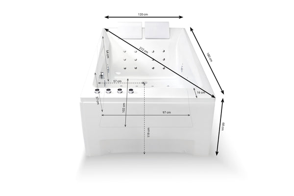 Baignoire Balnéo double KENSHO DUO Wave reconditionnée