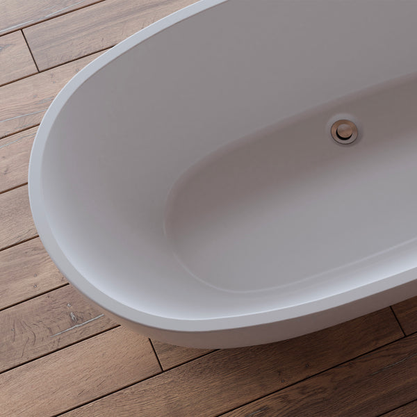 Baignoire îlot ovale blanche 170 cm Samba / Oval freestanding white bathtub 170 cm Samba / Bañera exenta oval blanca 170 cm Samba / Vasca freestanding ovale bianca 170 cm Samba / Ovale vrijstaand bad wit 170 cm Samba