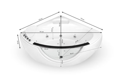 Baignoire Balnéo hublot SAMSARA Wave reconditionnée
