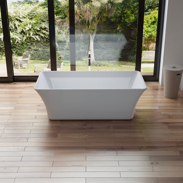 Baignoire îlot rectangulaire blanche 170 cm Sorrow / Rectangular freestanding white bathtub 170 cm Sorrow / Bañera exenta rectangular blanco 170 cm Sorrow / Vasca freestanding rettangolare bianco Sorrow / Vrijstaand rechthoekig bad wit 170 cm Sorrow